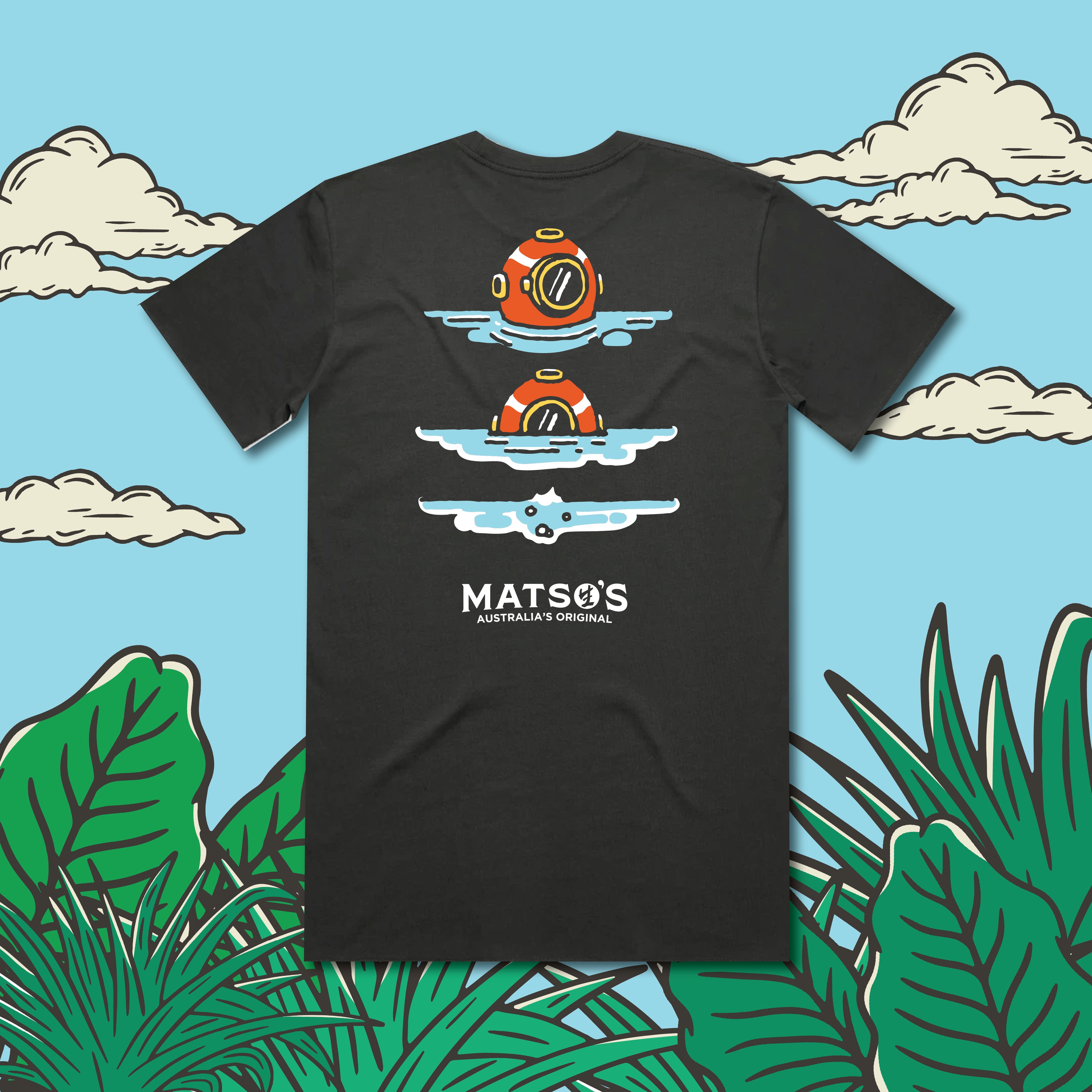 Diver Dan Tee - Charcoal